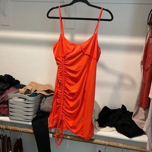 Neon orange fashion nova dress